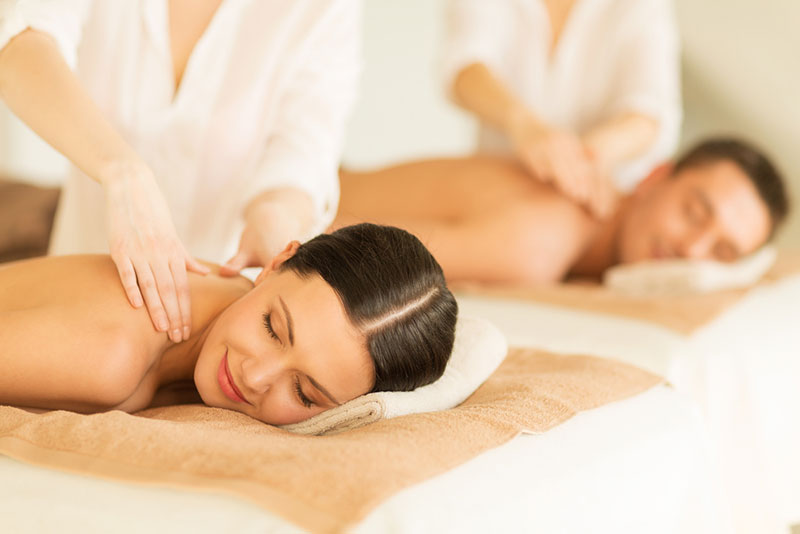 couple in spa